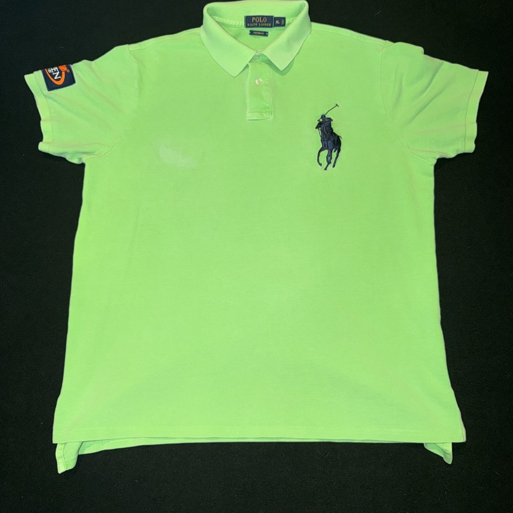 Polo Ralph Lauren Polo Green Big Pony US Open 2015 Tennis Custom Fit Mens XL